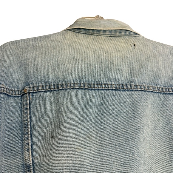 VTG 80’s Rustler Denim Light washed Trucker Jacket Men’s Sz XL USA Distressed - Picture 5 of 8